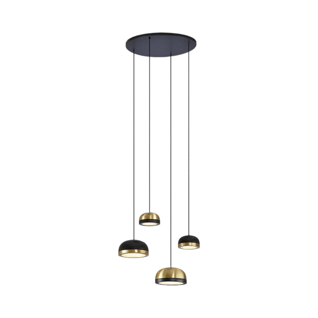 Molly LED Chandelier in Brushed Brass/Sand Black (4-Light)