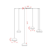 Load image into Gallery viewer, Molly LED Chandelier - line drawing.
