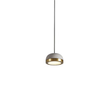 Load image into Gallery viewer, Molly LED Pendant Light in Sand Grey/Brushed Brass (5.9-Inch).
