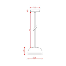 Load image into Gallery viewer, Molly LED Pendant Light - line drawing.
