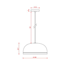 Load image into Gallery viewer, Molly LED Pendant Light - line drawing.
