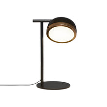 Load image into Gallery viewer, Molly LED Table Lamp in Sand Black/Brushed Brass (18.5-Inch).
