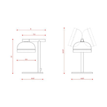 Load image into Gallery viewer, Molly LED Table Lamp - line drawing.

