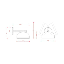 Load image into Gallery viewer, Molly LED Wall Light - line drawing.
