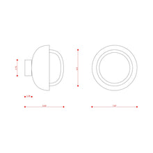 Load image into Gallery viewer, Muse Ceiling / Wall Light - line drawing.
