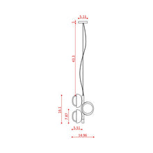 Load image into Gallery viewer, Muse Chandelier - line drawing.
