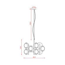 Load image into Gallery viewer, Muse Chandelier - line drawing.

