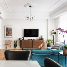 Load image into Gallery viewer, Muse Floor Lamp in living room.
