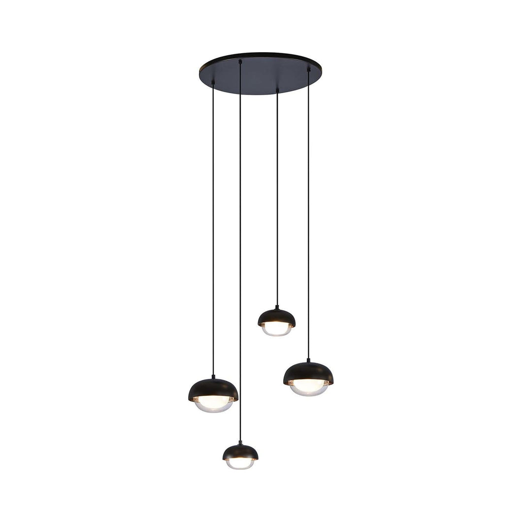 Muse Multi Light Pendant Light in Brushed Brass.