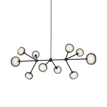 Load image into Gallery viewer, Nabila Chandelier in Black Chrome/Smoked Glass (10-Light).
