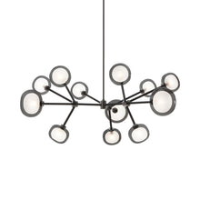Load image into Gallery viewer, Nabila Chandelier in Black Chrome/Smoked Glass (12-Light).
