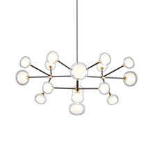 Load image into Gallery viewer, Nabila Chandelier in Brushed Brass/Clear Glass (16-Light).
