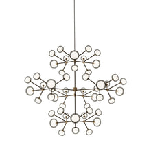 Load image into Gallery viewer, Nabila Chandelier in Brushed Brass/Clear Glass (48-Light).
