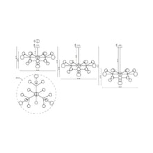Load image into Gallery viewer, Nabila Chandelier - line drawing.
