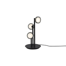 Load image into Gallery viewer, Nabila Multi Light Table Lamp in Black Chrome/Smoked Glass.
