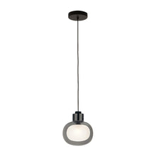 Load image into Gallery viewer, Nabila Pendant Light in Black Chrome/Smoked Glass (6.3-Inch).
