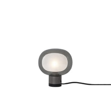 Load image into Gallery viewer, Nabila Table Lamp in Black Chrome/Smoked Glass (6.7-Inch).
