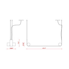 Load image into Gallery viewer, Nastro LED Pendant Light - line drawing.
