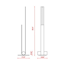 Load image into Gallery viewer, Nastro Outdoor LED Floor Lamp - line drawing.
