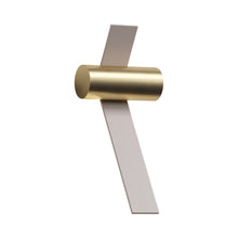 Load image into Gallery viewer, Nastro Outdoor LED Wall Light in Beige/Brushed Brass.
