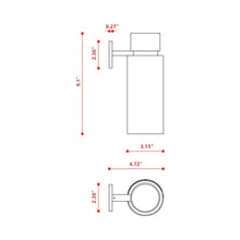 Load image into Gallery viewer, Osman Recessed Wall Light - line drawing.
