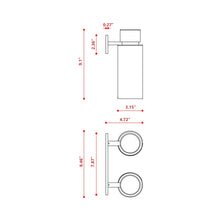 Load image into Gallery viewer, Osman Recessed Wall Light - line drawing.
