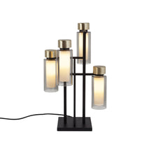 Load image into Gallery viewer, Osman Table Lamp in Black Chrome/Smoked Glass (4-Light).
