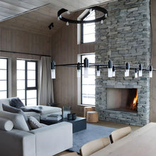 Load image into Gallery viewer, Quadrante Chandelier in living room.
