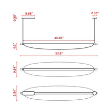 Load image into Gallery viewer, Thula LED Pendant Light - line drawing.
