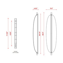 Load image into Gallery viewer, Thula LED Wall Light - line drawing.
