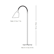 Load image into Gallery viewer, Bellevue AJ7 Floor Lamp - line drawing.
