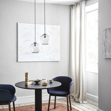 Load image into Gallery viewer, Blown Pendant Light in living room.
