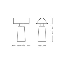 Load image into Gallery viewer, Caret MF1 Table Lamp - line drawing.
