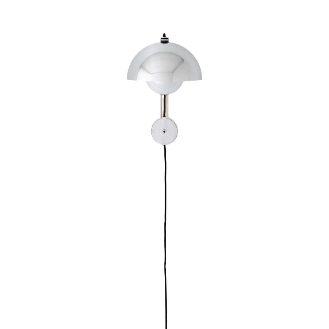 Flowerpot VP8 Wall Light in Chrome-Plated.
