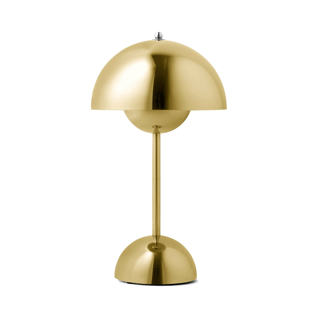 Flowerpot VP9 Portable Table Lamp in Brass-Plated.