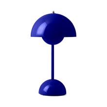 Load image into Gallery viewer, Flowerpot VP9 Portable Table Lamp in Cobalt Blue.
