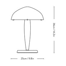 Load image into Gallery viewer, Herman SHY3 Table Lamp - line drawing.
