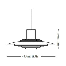Load image into Gallery viewer, P376 Pendant Light - line drawing.
