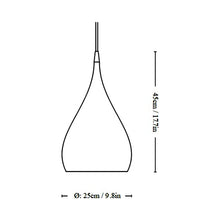 Load image into Gallery viewer, Spinning Pendant Light - line drawing.
