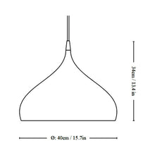 Load image into Gallery viewer, Spinning Pendant Light - line drawing.
