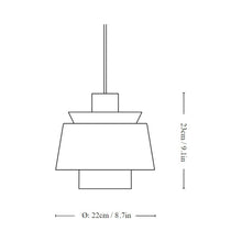 Load image into Gallery viewer, Utzon JU1 Pendant Light - line drawing.
