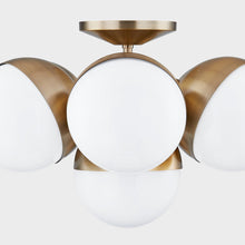 Load image into Gallery viewer, Cupertino Semi Flush Mount Ceiling Light in Detail.
