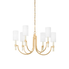 Load image into Gallery viewer, Gustine Chandelier in Vintage Gold Leaf (Small).
