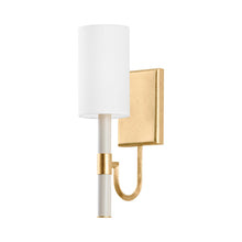 Load image into Gallery viewer, Gustine Wall Light in Vintage Gold Leaf (Small).
