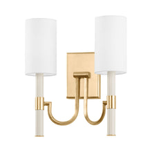 Load image into Gallery viewer, Gustine Wall Light in Vintage Gold Leaf (Large).
