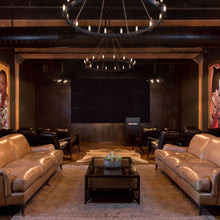 Load image into Gallery viewer, Pike Place Chandelier in living room.
