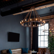 Load image into Gallery viewer, Pike Place Chandelier in living room.
