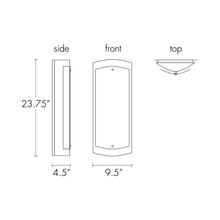 Load image into Gallery viewer, Luz Azul Outdoor Wall Light - line drawing.
