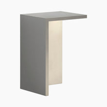 Load image into Gallery viewer, Empty Outdoor LED Floor Lamp in Lacquered Concrete Grey (27.5-Inch).
