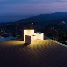 Load image into Gallery viewer, Empty Outdoor LED Floor Lamp in Outside Area.
